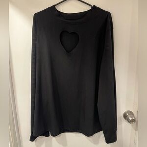 Black Long Sleeve with Heart Cutout